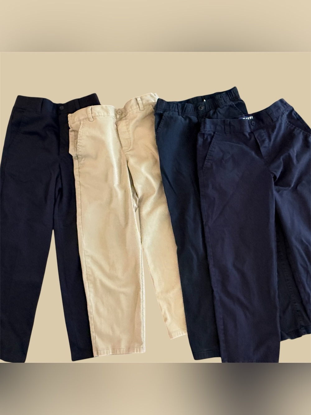Bundle of 4 Boy Uniform Pants Size 10 Multiple Brands